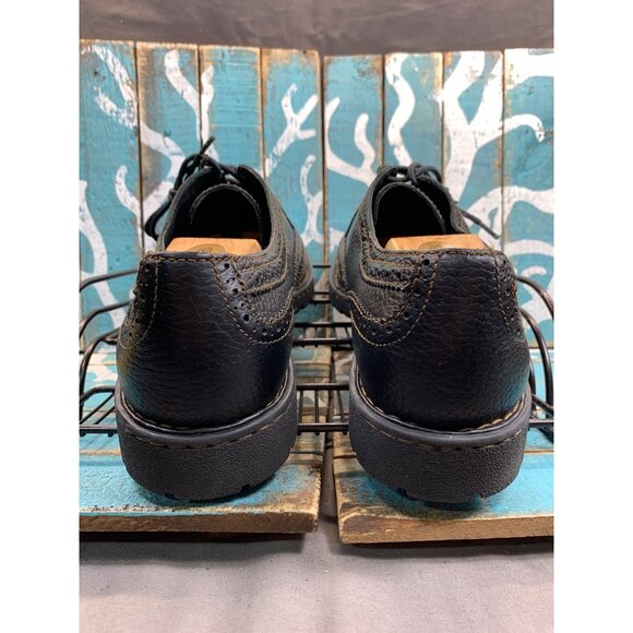 NEW Born Black Pebbled Leather Oxford Wingtip Casual/Dress Comfort Mens 14M